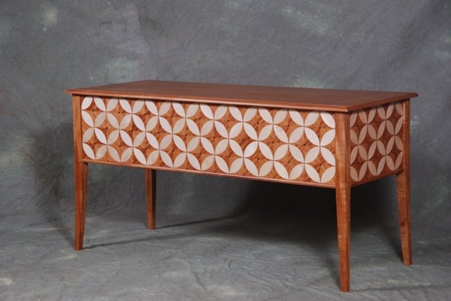 Custom desk with Parquetry