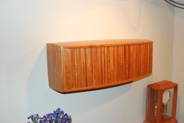 tambour cabinet open